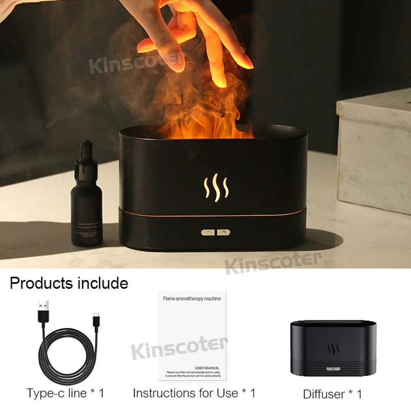 VolcanoRelax Pro™ | Humidificador Difusor Efecto Llama RGB