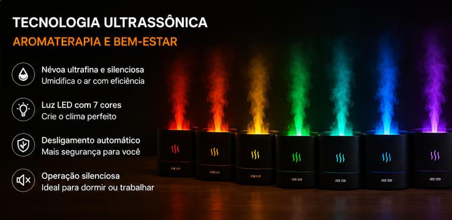 VolcanoRelax Smart LED™ | Difusor Vulcânico RGB Premium
