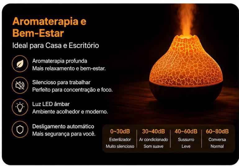 VolcanoRelax Pro™ | Difusor Vulcânico Premium